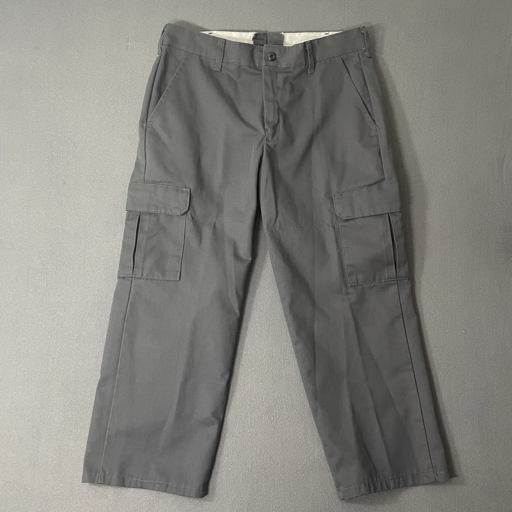 Red Kap PT88 Mens Cargo Work Pants Size 34 (33x24) Charcoal Gray Workwear Grunge